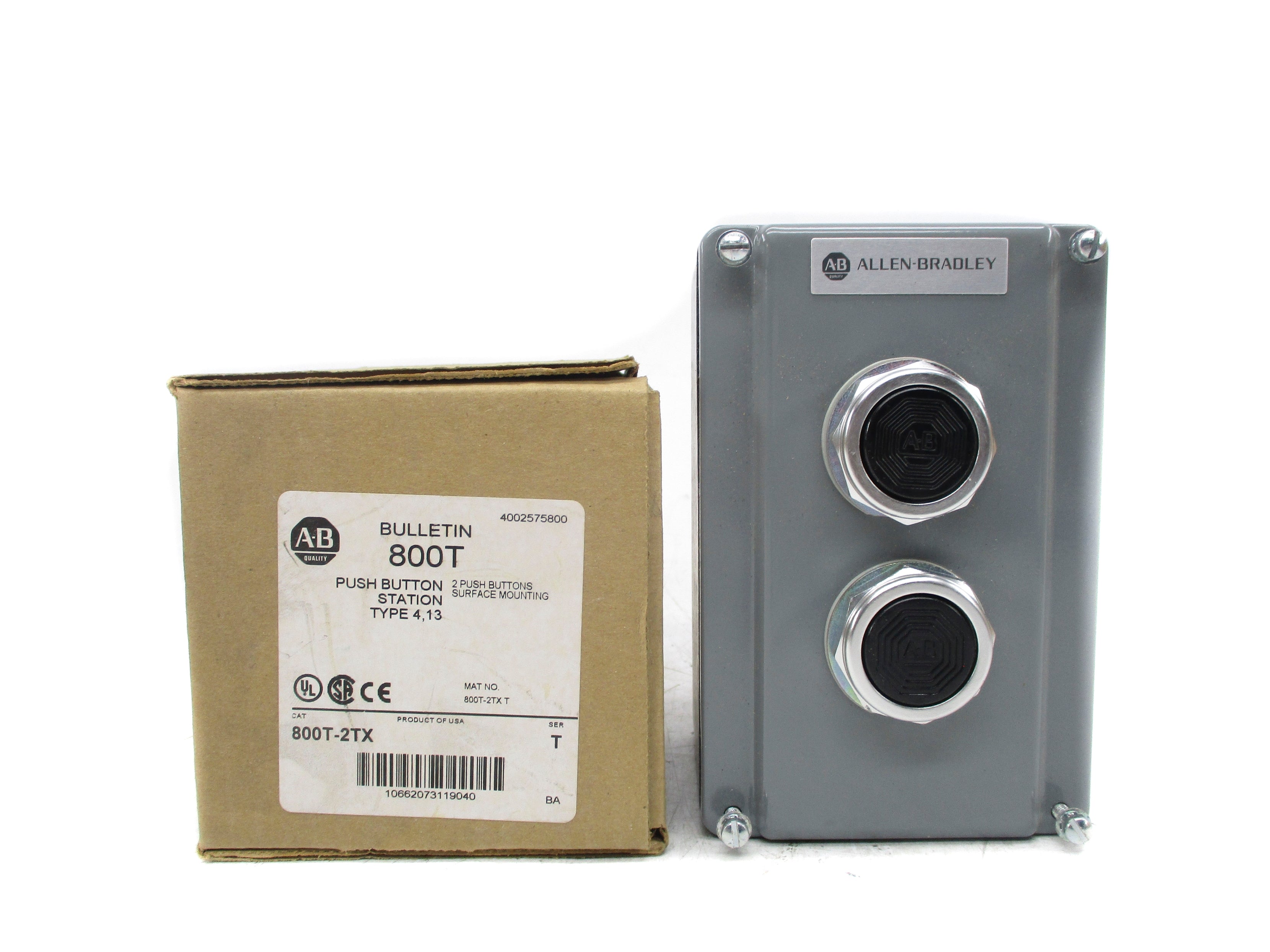 ALLEN BRADLEY 800T-2TX SER. T (BR/WH) NSMP
