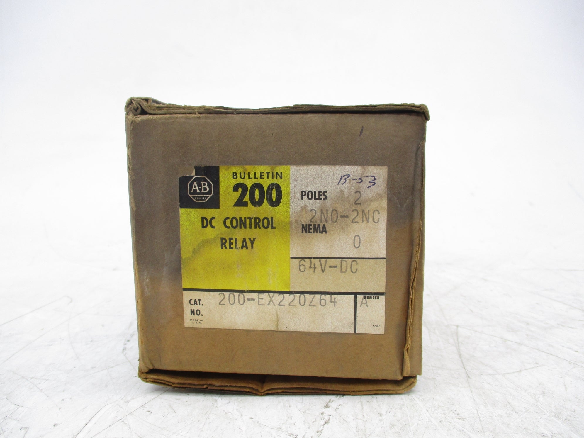 ALLEN BRADLEY 200-EX220Z64 SER. A 64VDC (BR/YL) NSMP