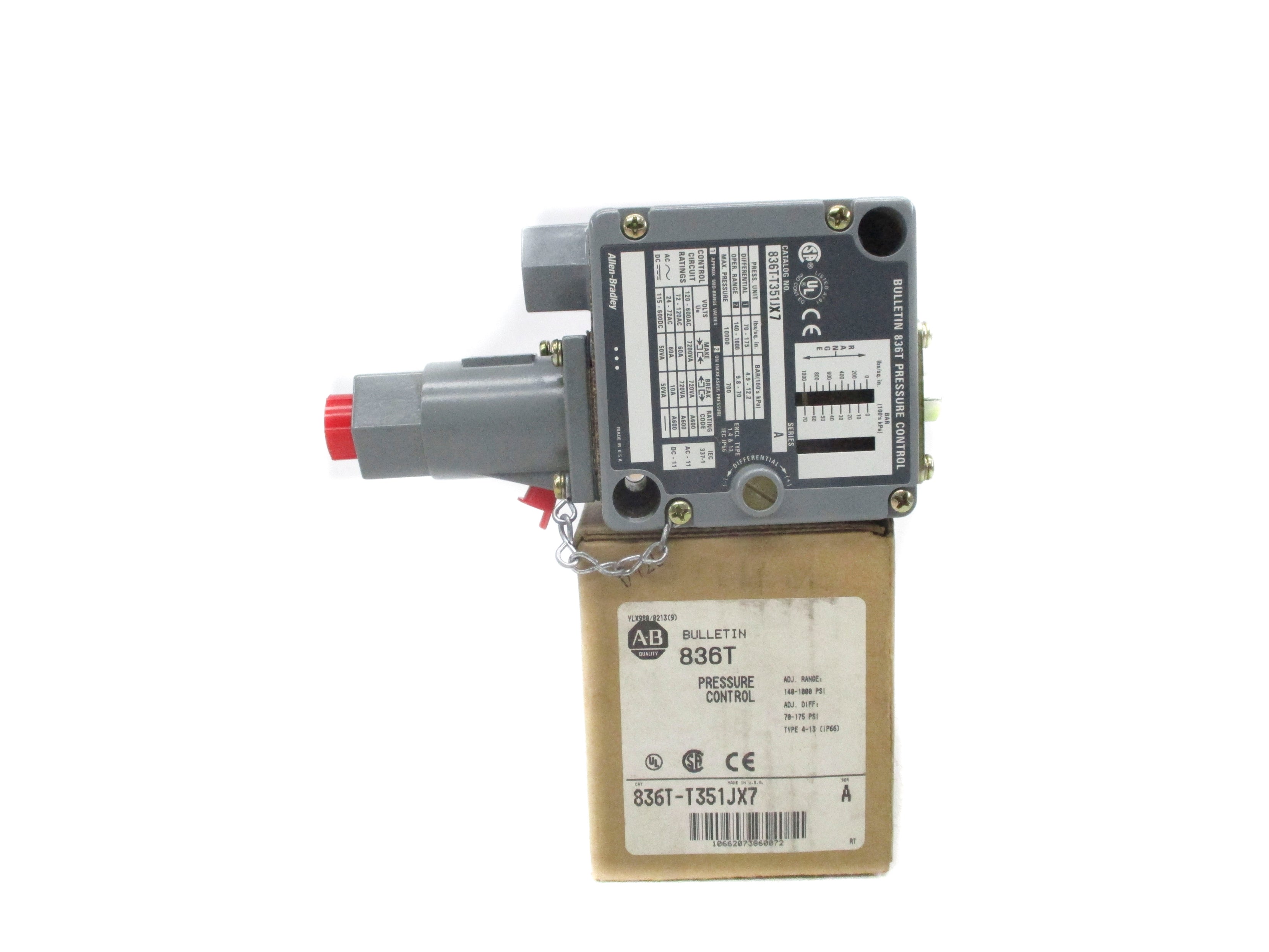 ALLEN BRADLEY 836T-T351JX7 SER. A 140-1000PSI (BR/WH) NSMP