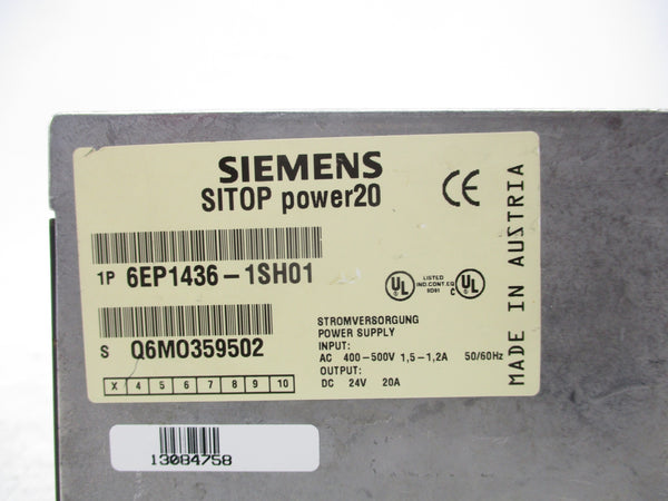 SIEMENS 6EP1436-1SH01 400-500V 1.5-1.2A UNMP