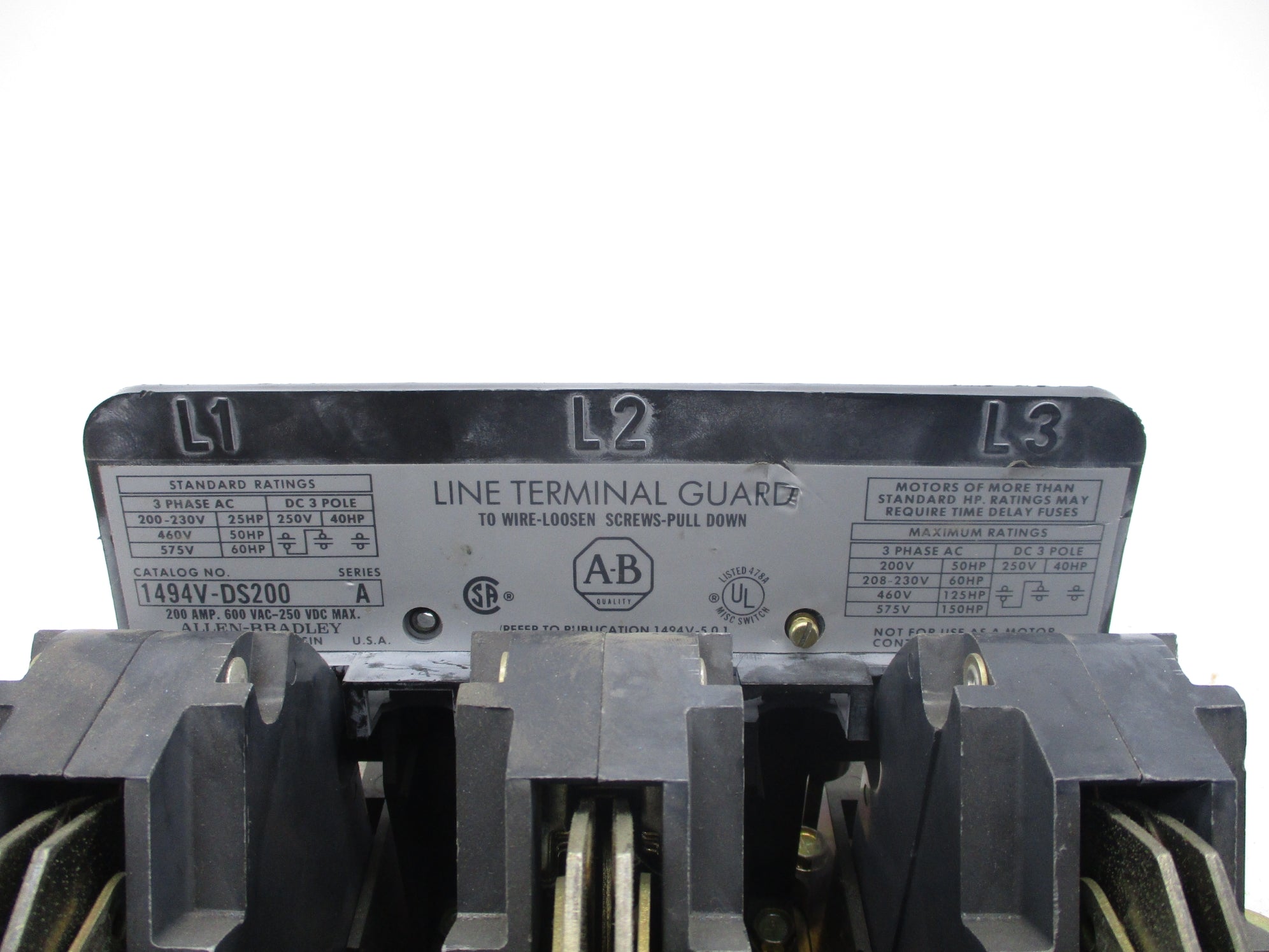 ALLEN BRADLEY 1494V-DS200 SER. A UNMP