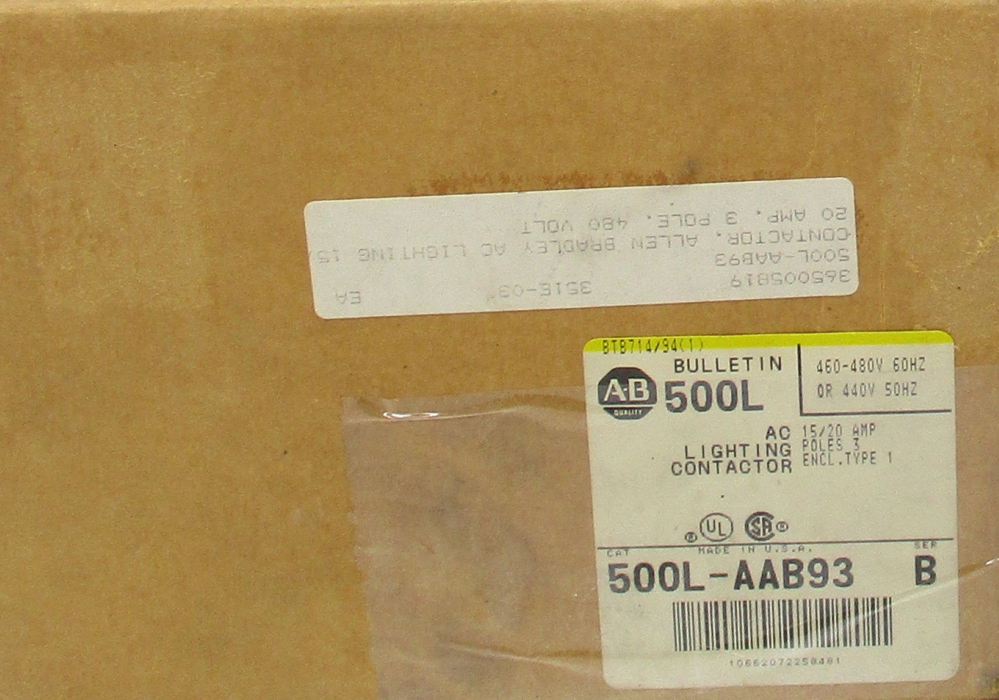 INDUSTRIAL SPARE PART 500L-AAB93 SER. B 480V (BR/YL) NSMP
