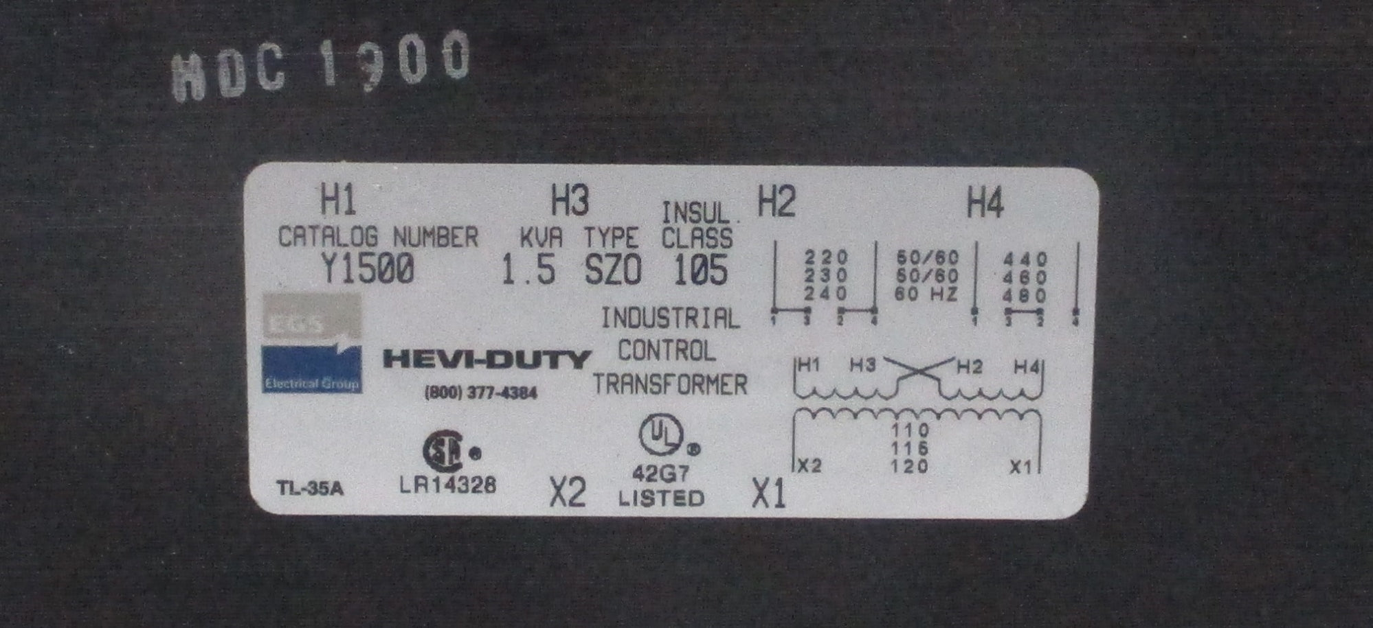 EGS Y1500 480V NSNP