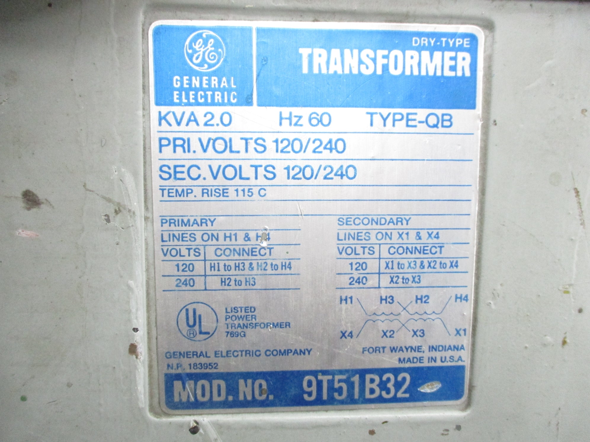 GENERAL ELECTRIC 9T51B32 UNMP