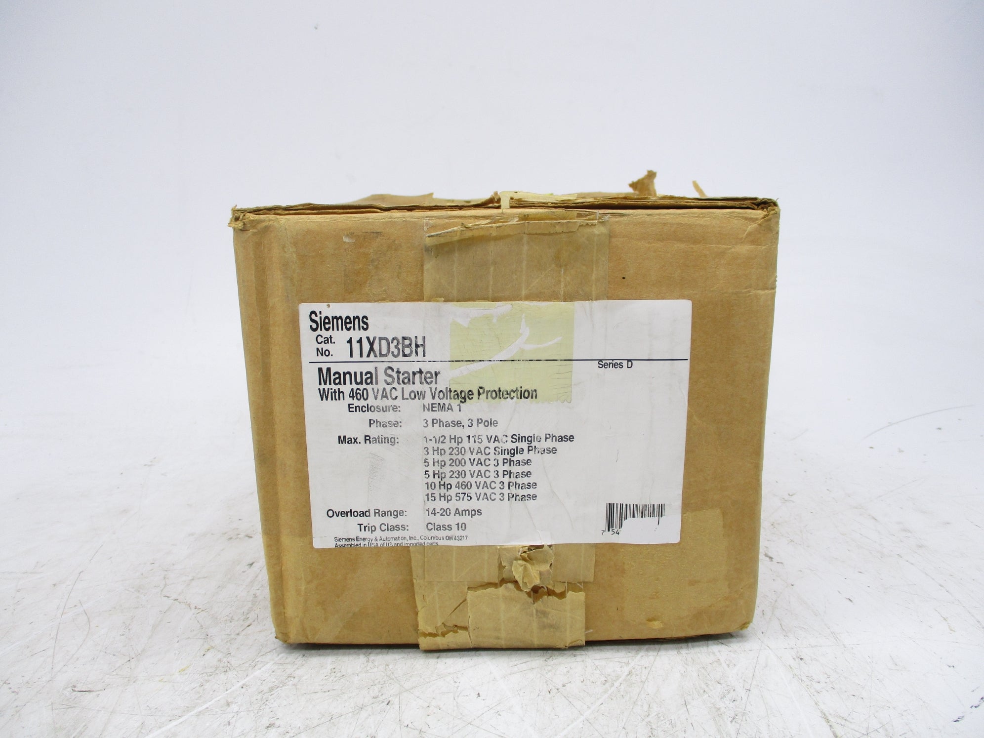 SIEMENS 11XD3BH SER. D NSMP