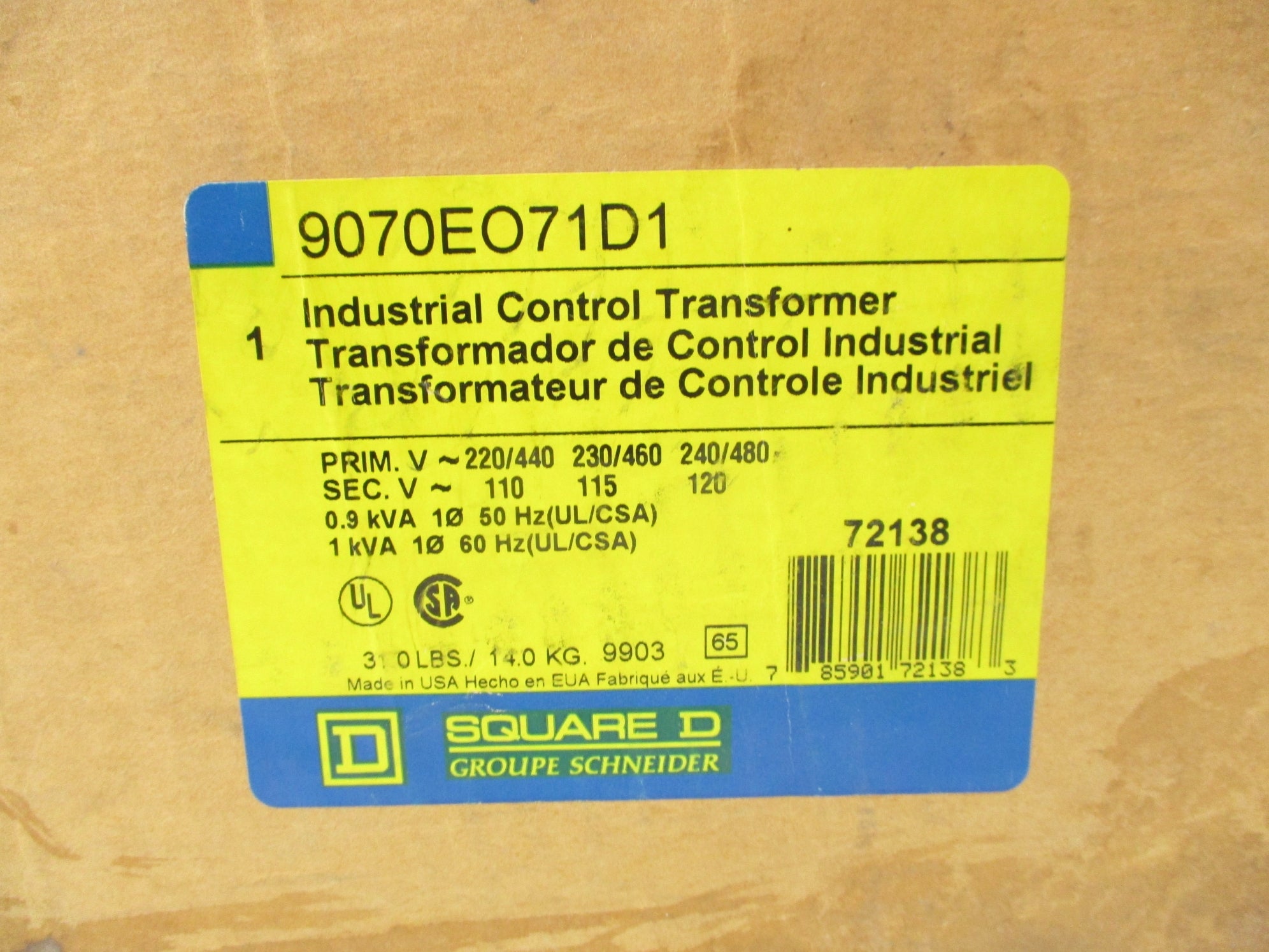 SQUARE D 9070EO71D1 NSFS