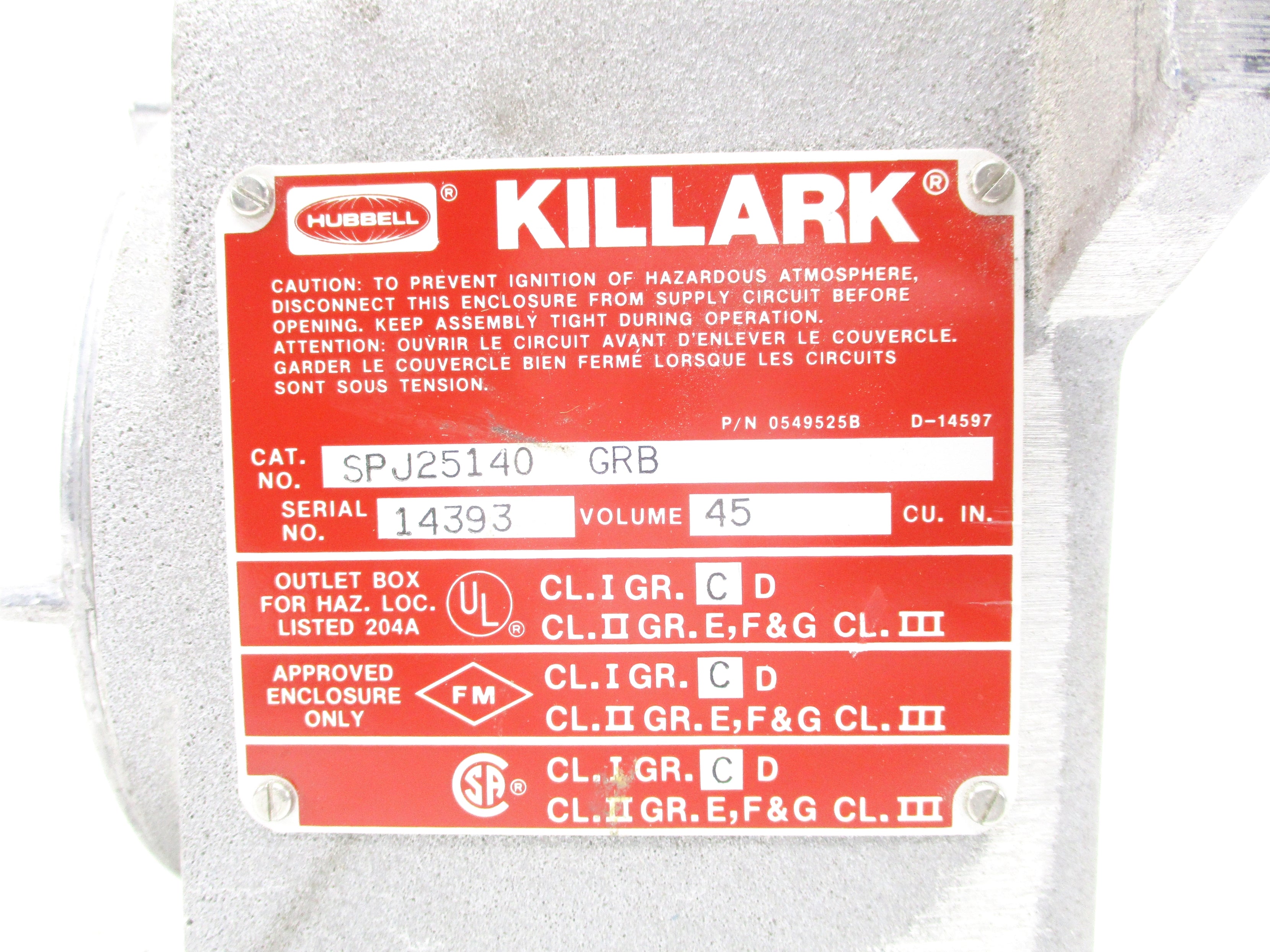 KILLARK SPJ25140GRB UNMP