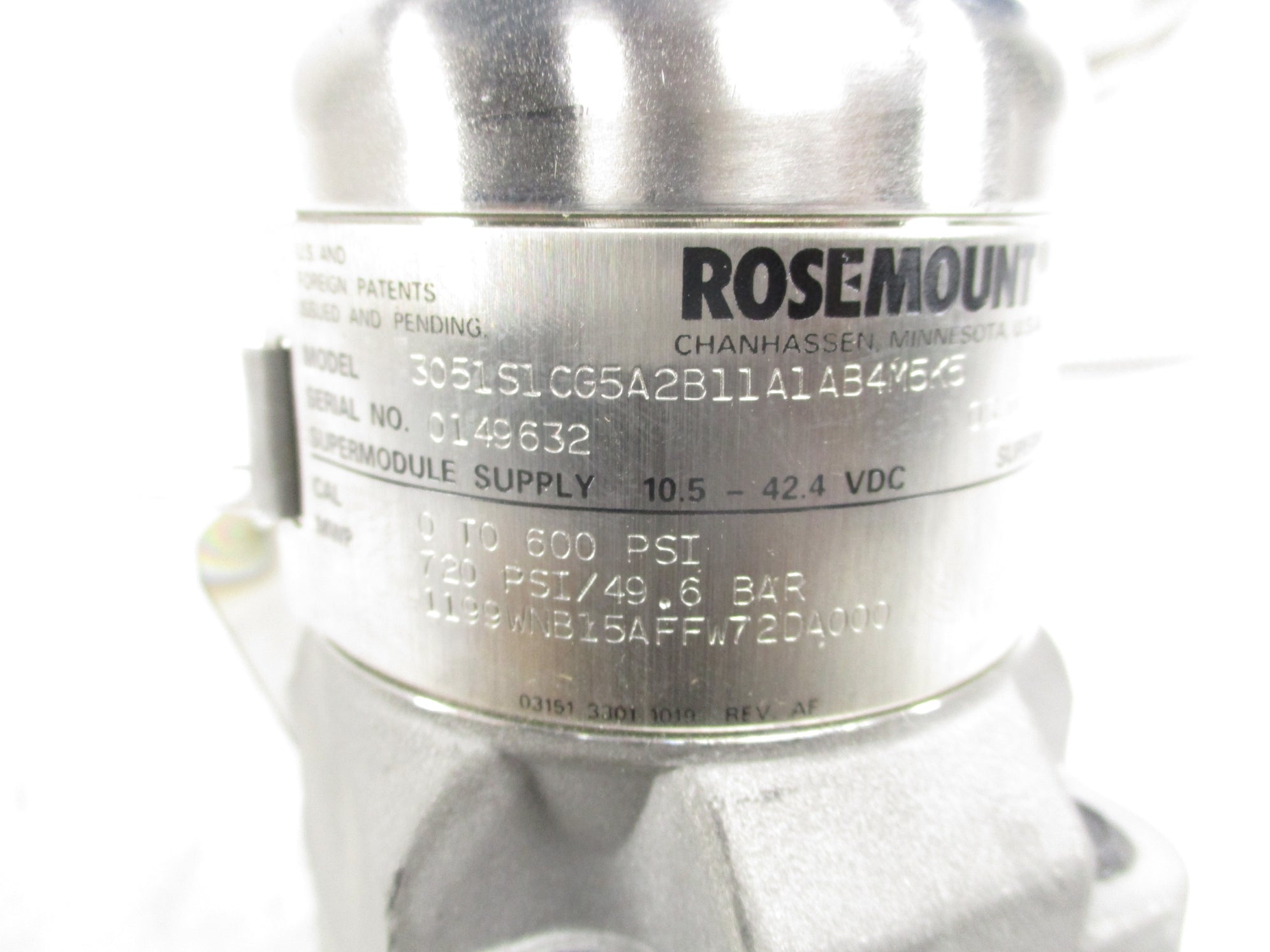 ROSEMOUNT 3051S1CG5A2B11A1AB4M5K5 UNMP