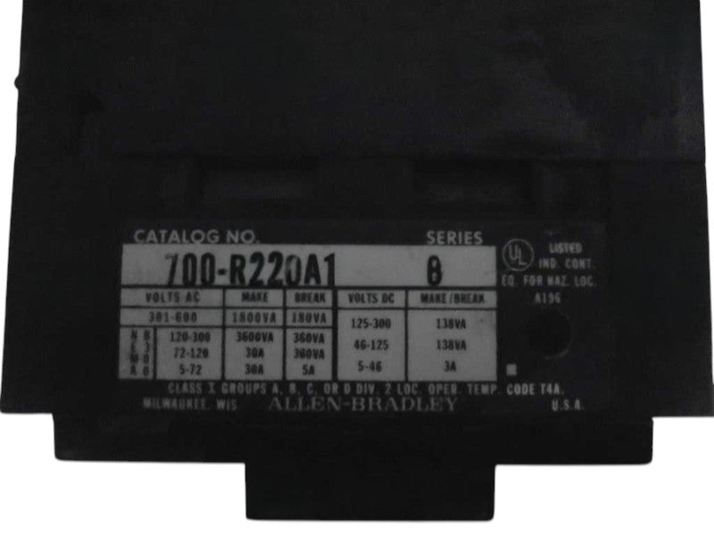 INDUSTRIAL SPARE PART 700-R220A1 SER.B  UNMP