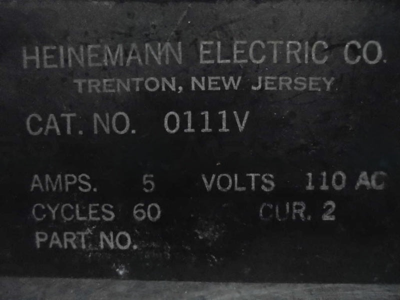 HEINEMANN ELECTRIC 0111V  UNMP