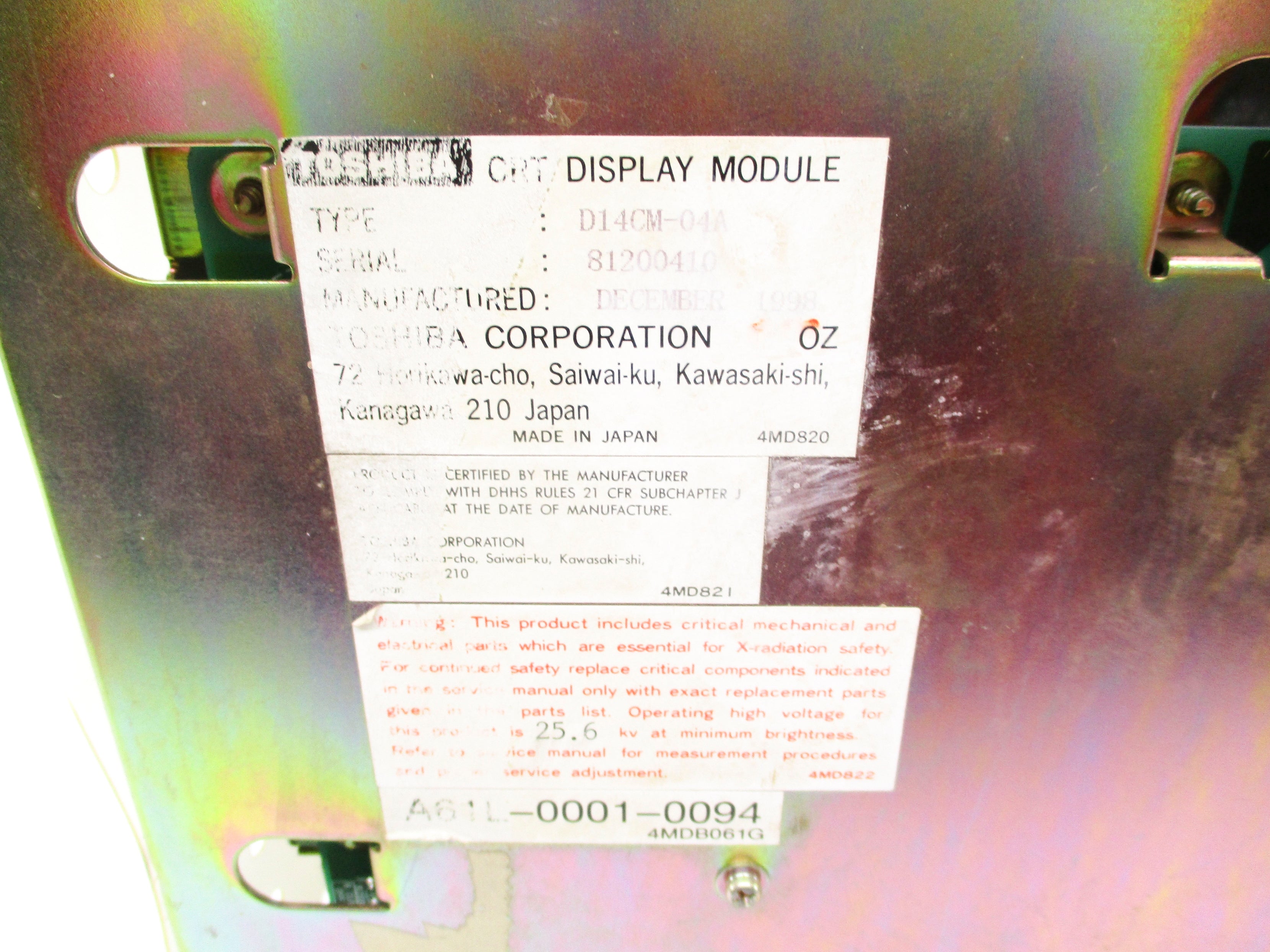 TOSHIBA D14CM-04A UNMP