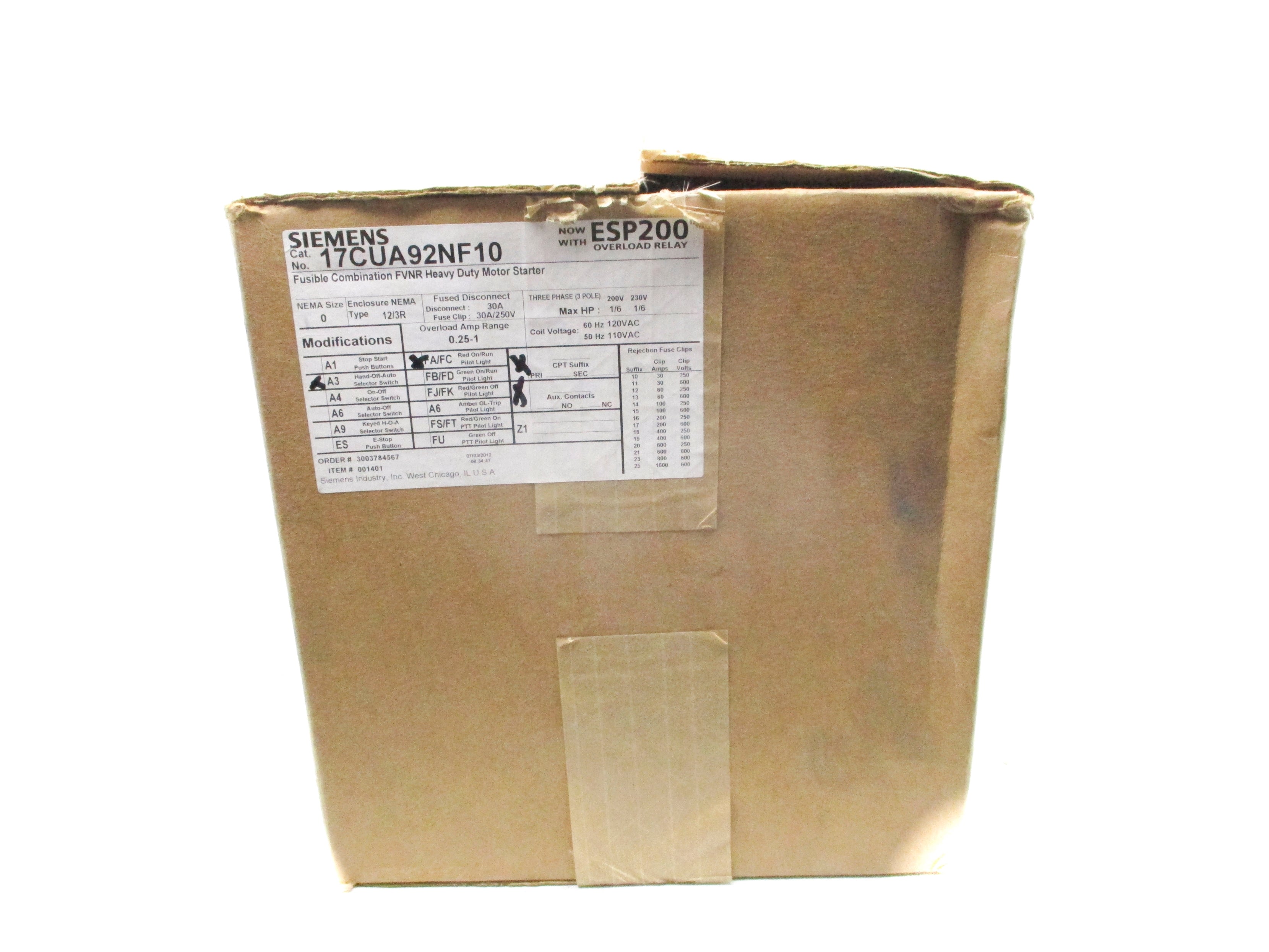 SIEMENS 17CUA92NF10 NSMP