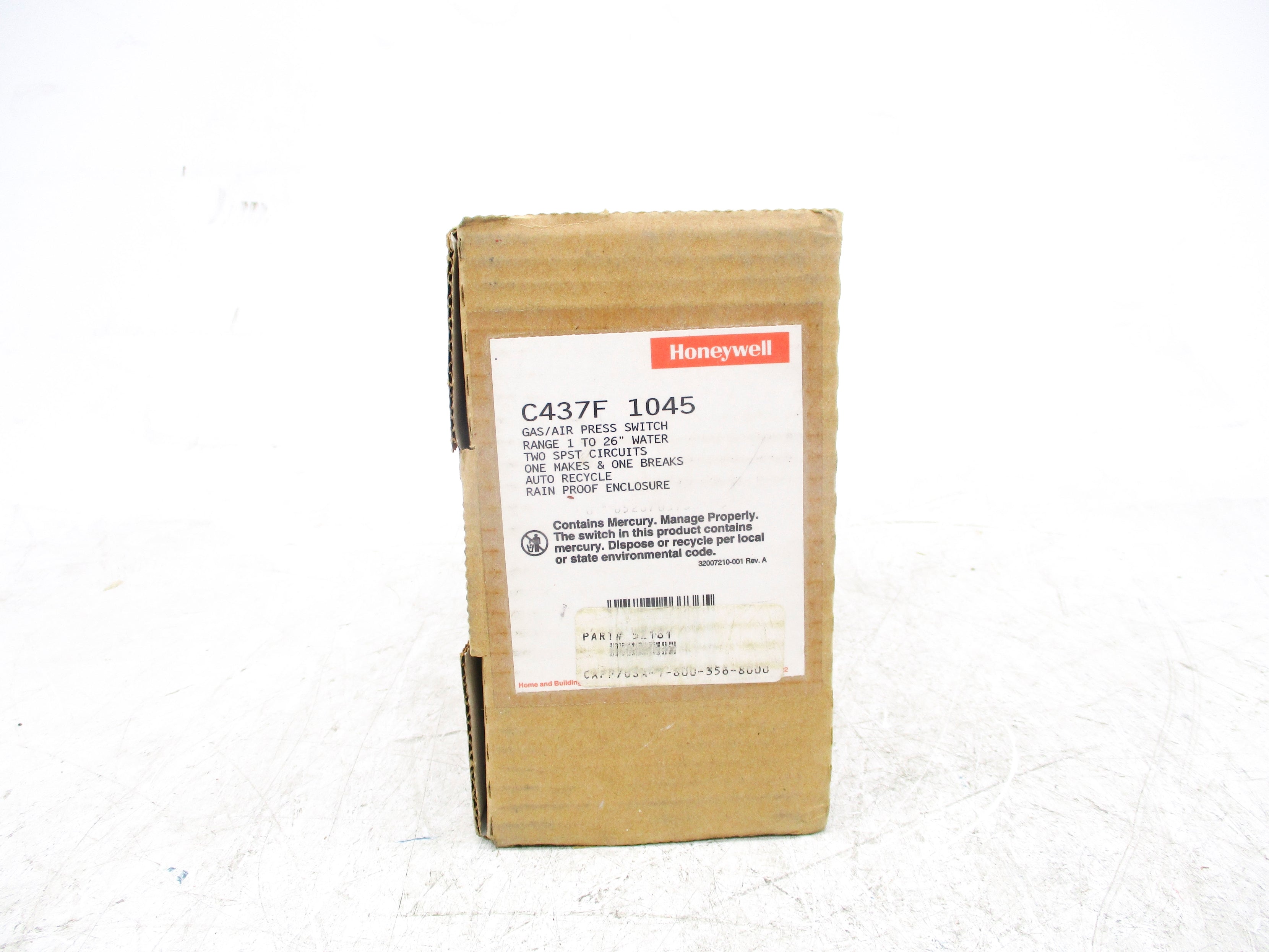 HONEYWELL C437F1045 240VAC 5.1A 1-26INWC NSMP