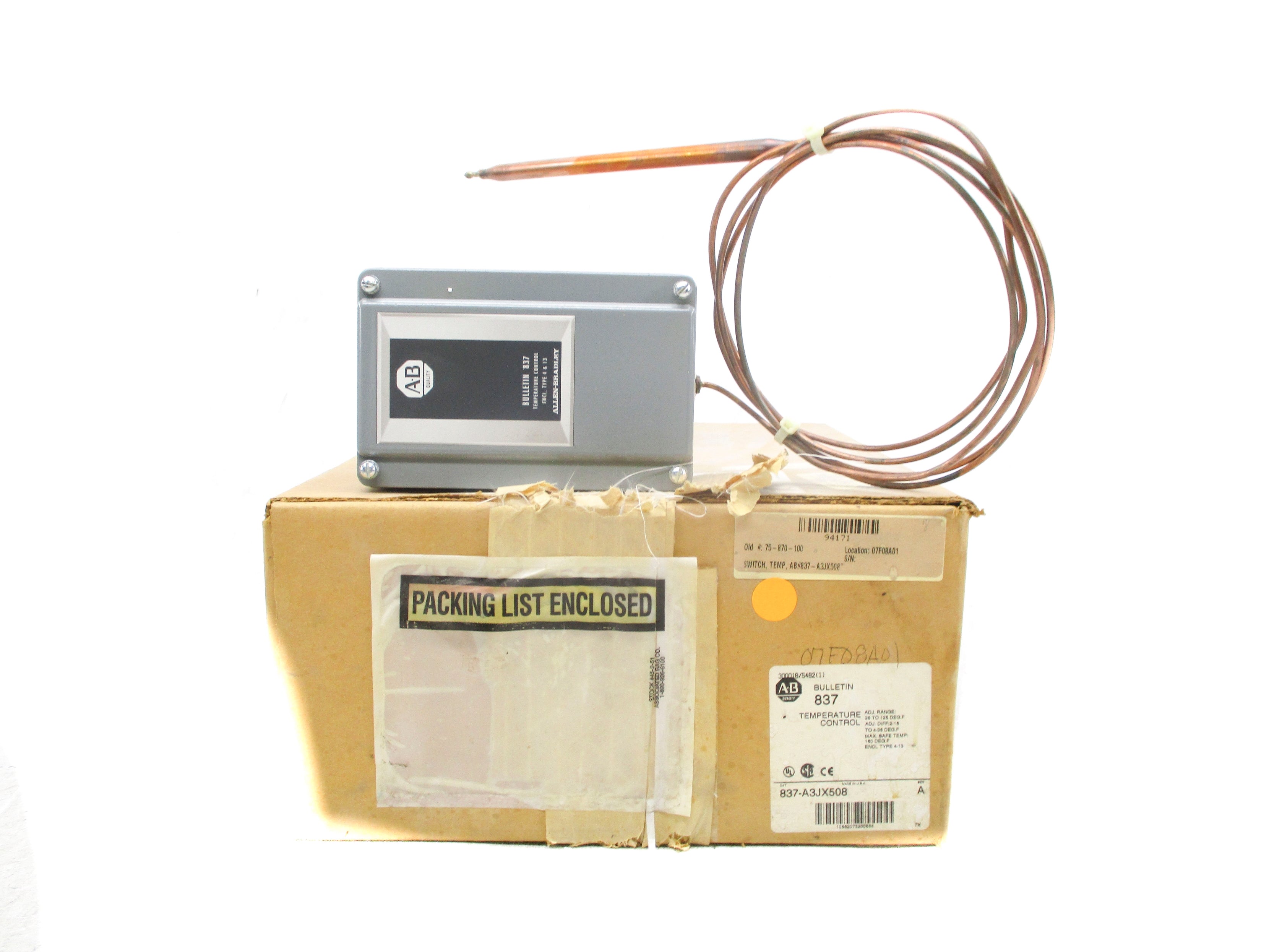 INDUSTRIAL SPARE PART 837-A3JX508 SER. A (BR/WH) NSMP