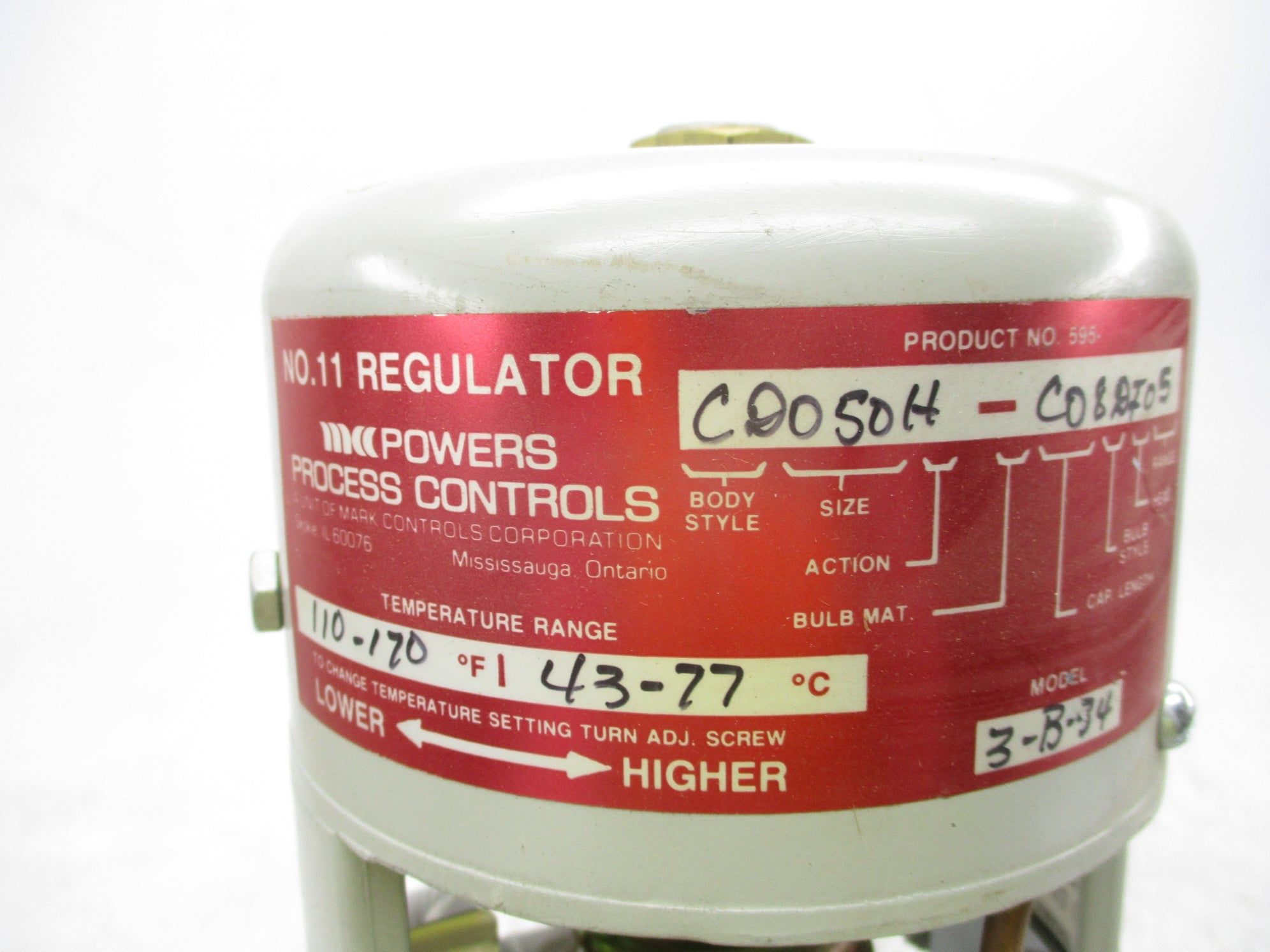 POWERS PROCESS CONTROLS 595-CD050H-C08DI05 80-210 NSNP