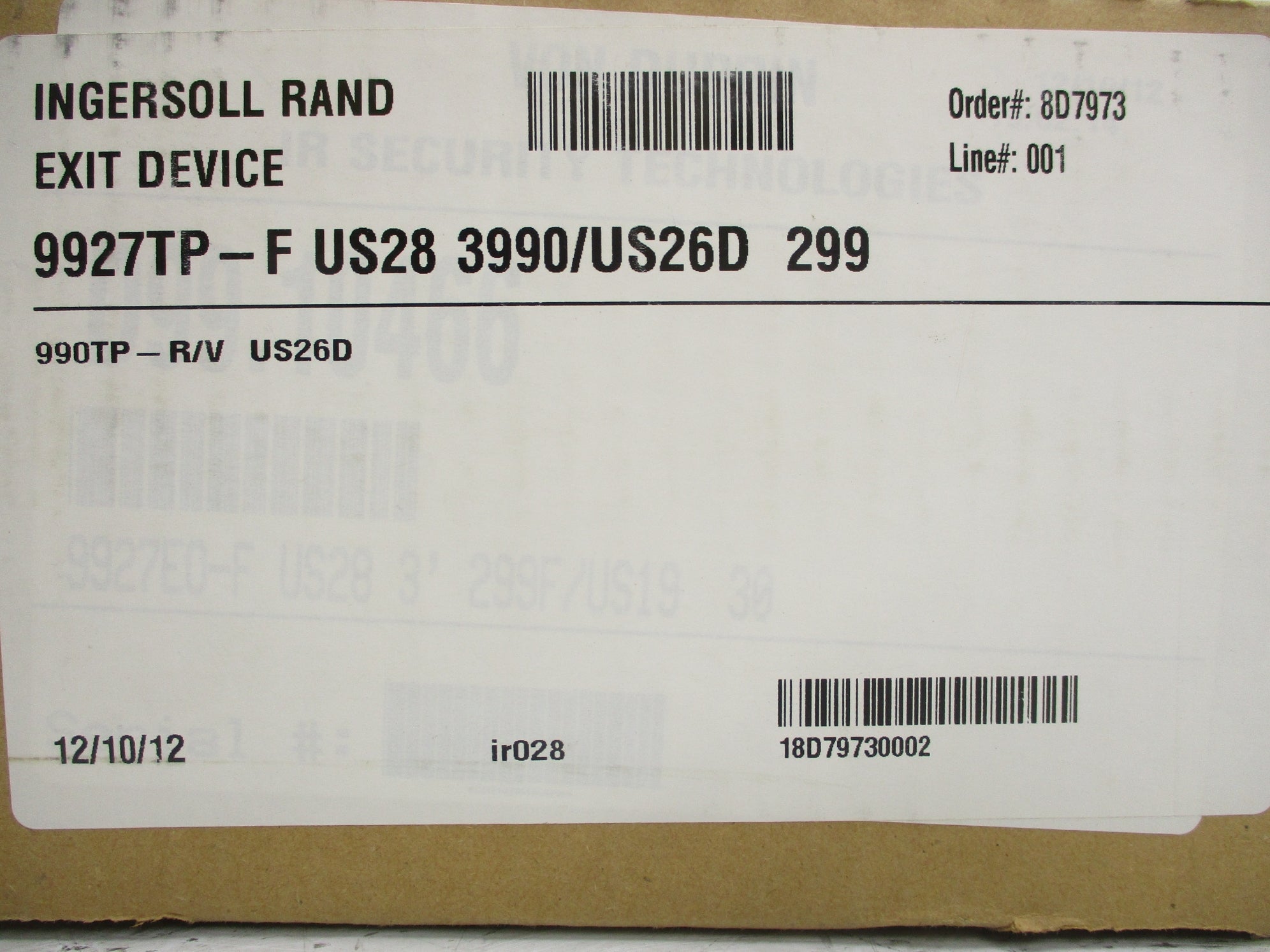 INGERSOLL RAND 990TP-R/V NSMP