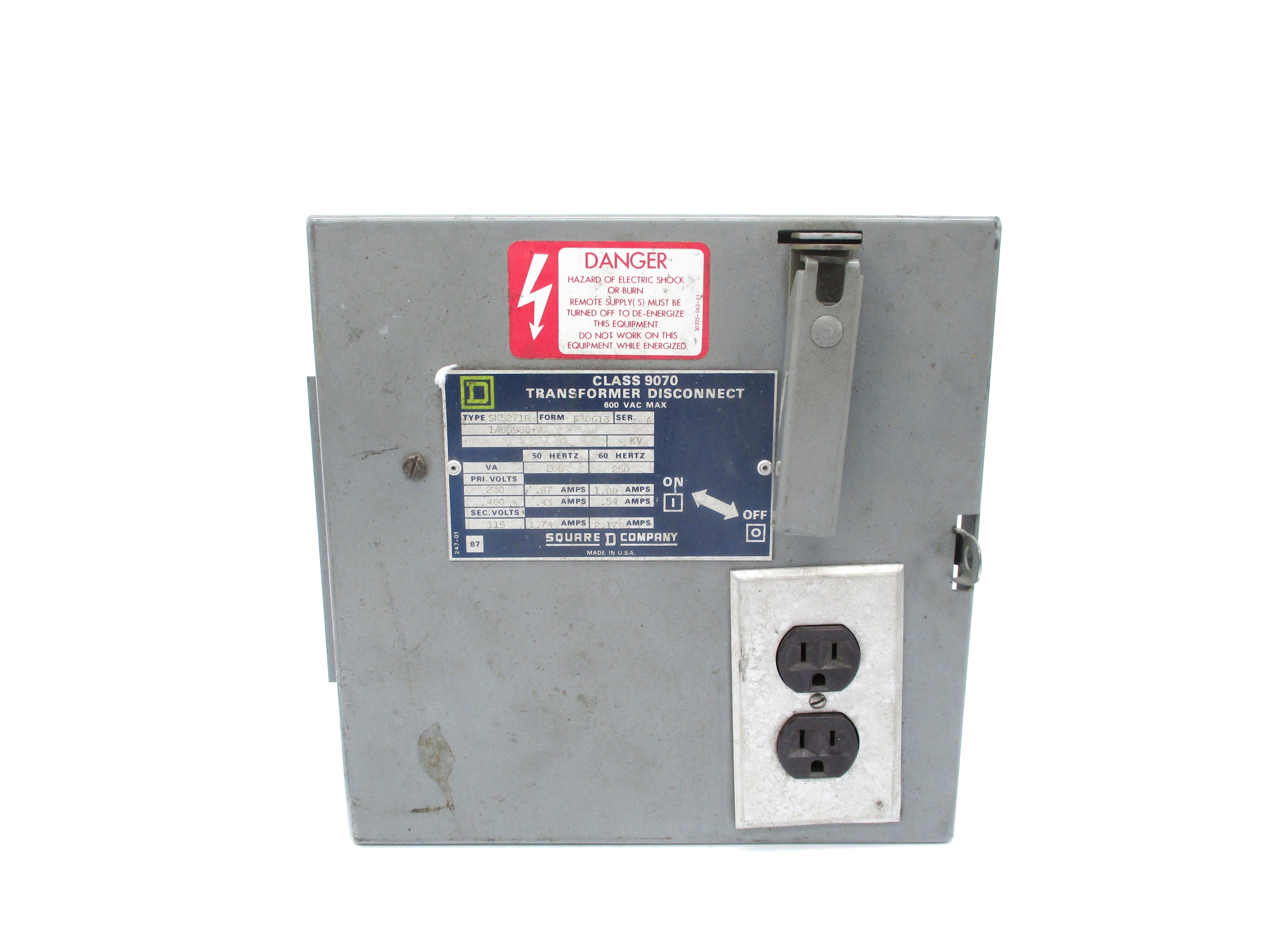 SQUARE D 9070SK5271R SER. A UNMP