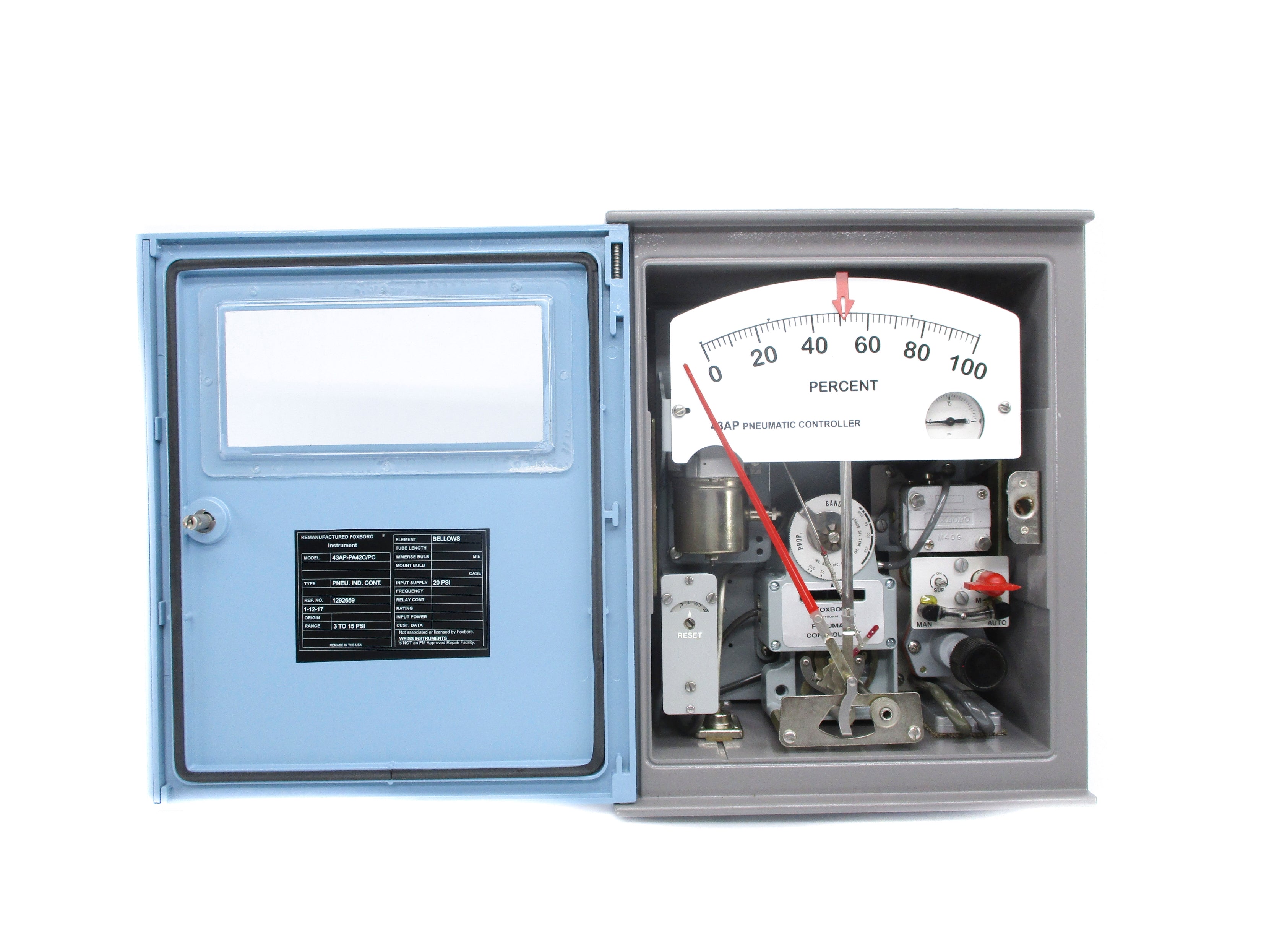 FOXBORO 43AP-PA42C/PC 0-100 3-15PSI NSNP