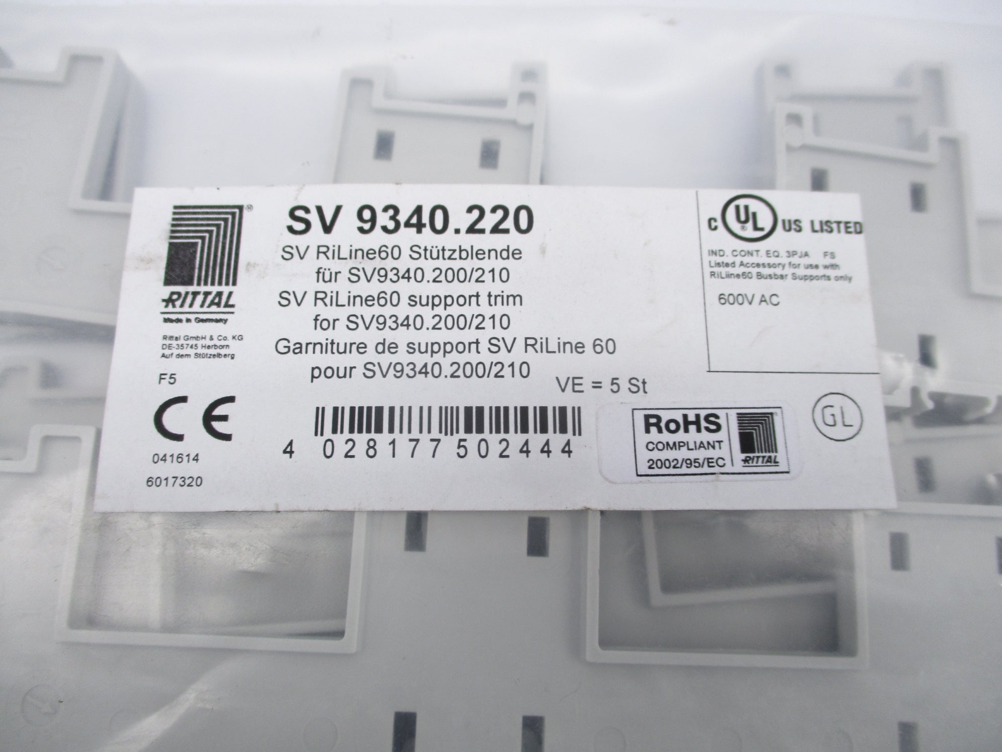 RITTAL SV9340.220 (PKG OF 5) NSMP