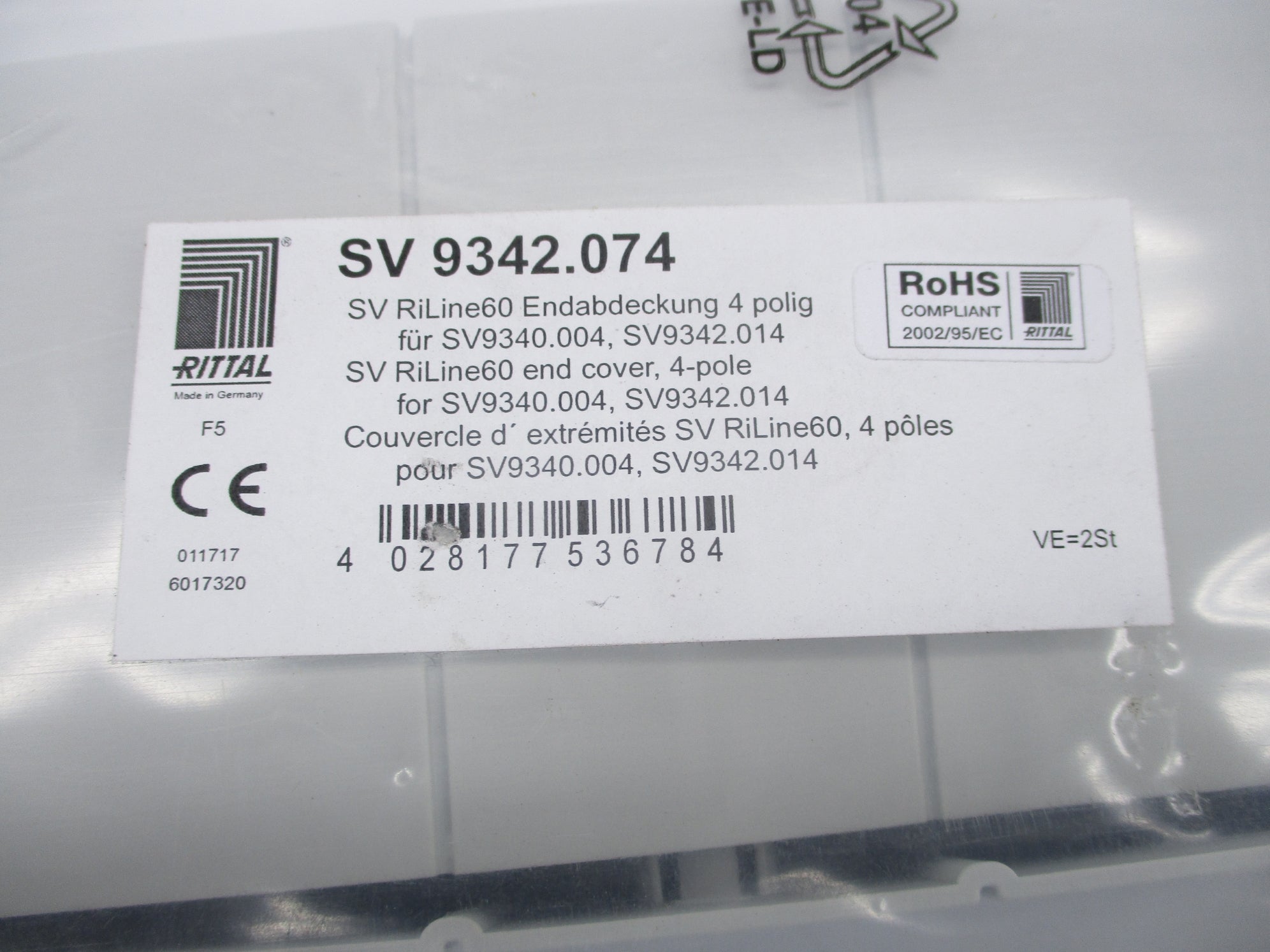 RITTAL SV9342.074 (PKG OF 4) NSMP
