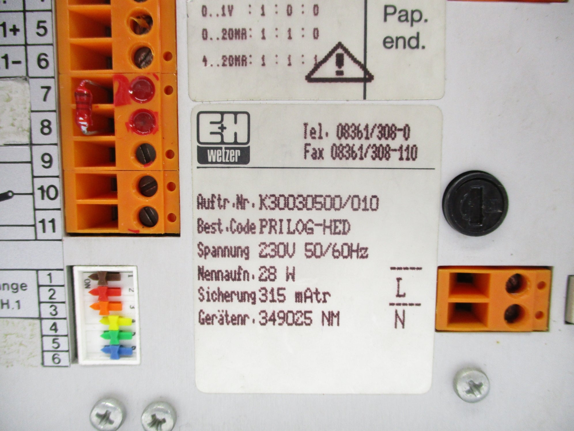E+H WETZER K30030500/010 UNMP