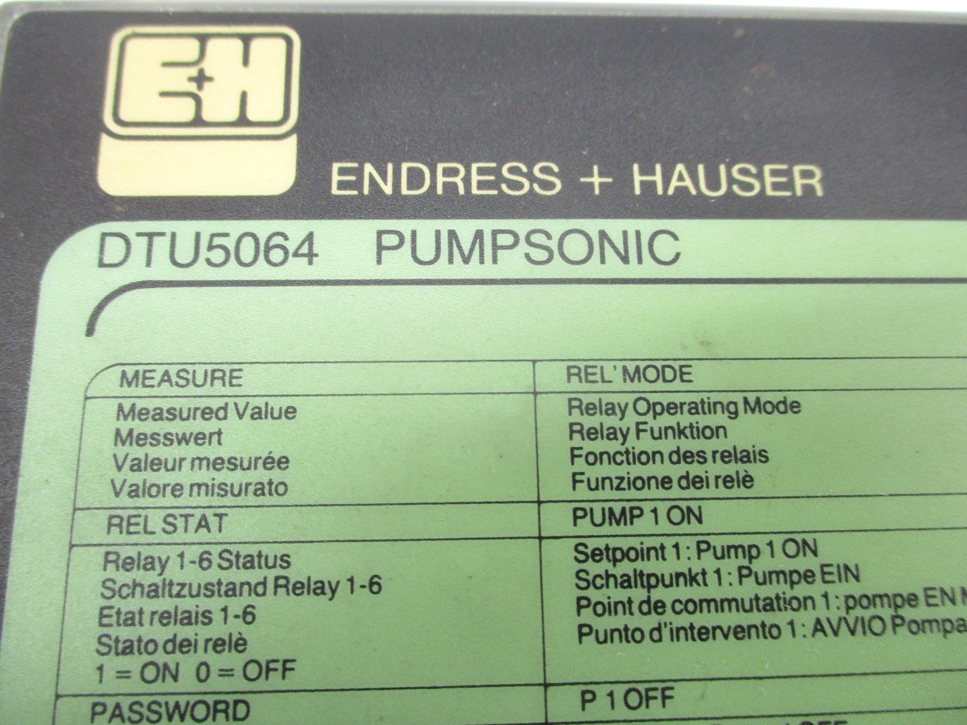ENDRESS+HAUSER DTU5064 UNMP
