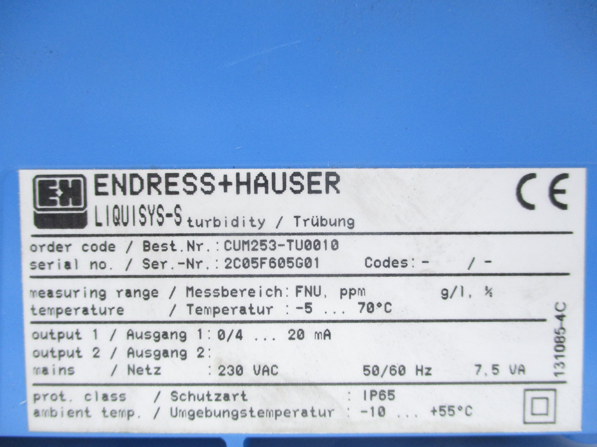 ENDRESS+HAUSER CUM253-TU0010 NSNP