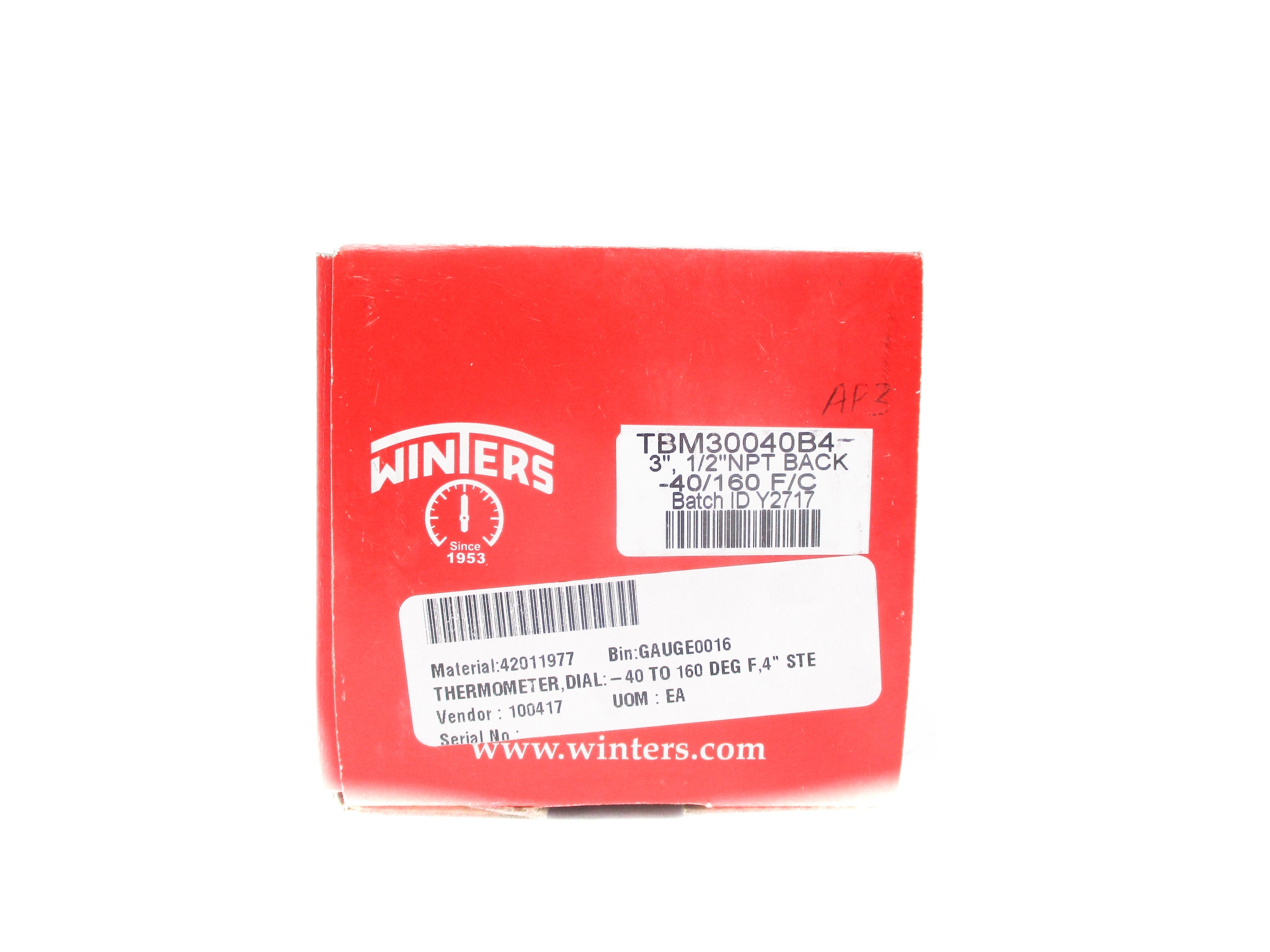 WINTERS TBM30040B4 -40/160F&C NSMP