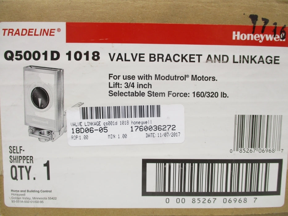 HONEYWELL Q5001D1018 3/4" NSFS