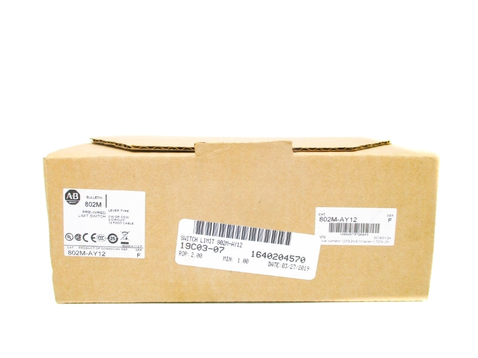 ALLEN BRADLEY 802M-AY12 SER. F 120-600VAC 60A (BR/WH) NSMP