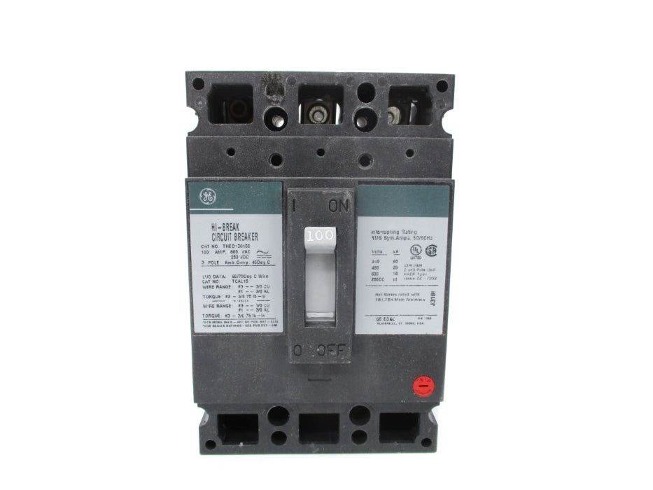 GENERAL ELECTRIC THED136100 100A 600VAC (GREEN) NSNP