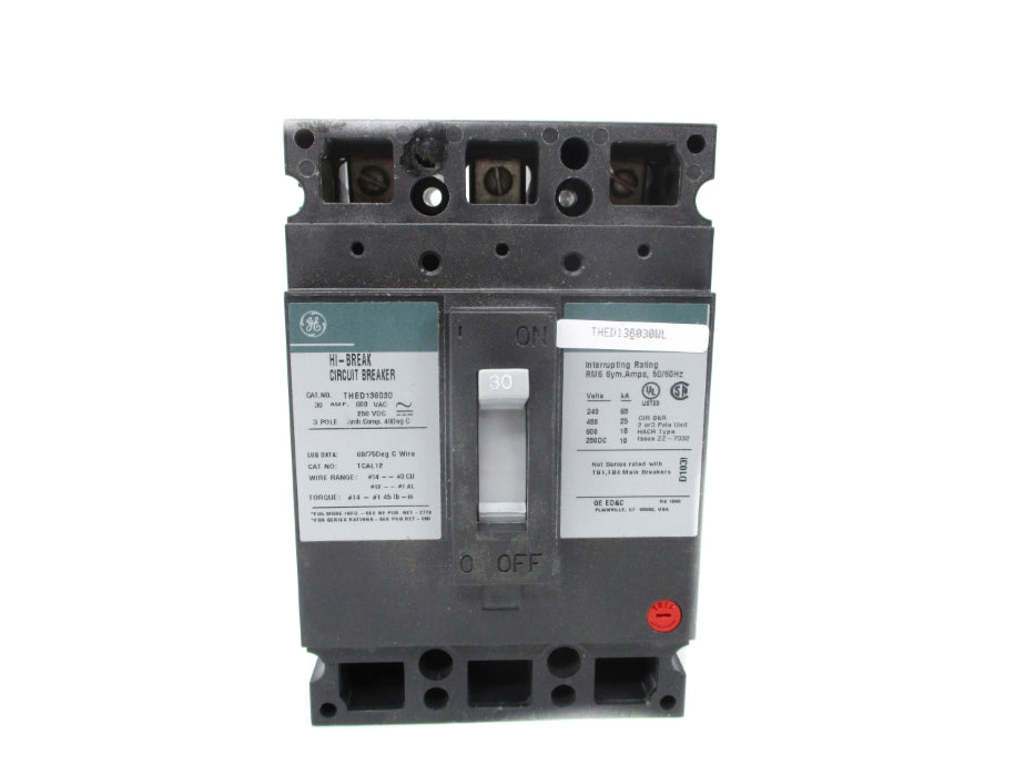 GENERAL ELECTRIC THED136030 30A 600VAC (GREEN) NSNP