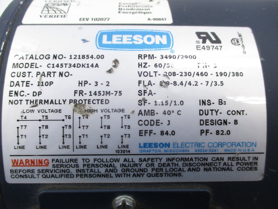 LEESON C145T34DK14A 121854.00 NSNP – MRO Global Solutions