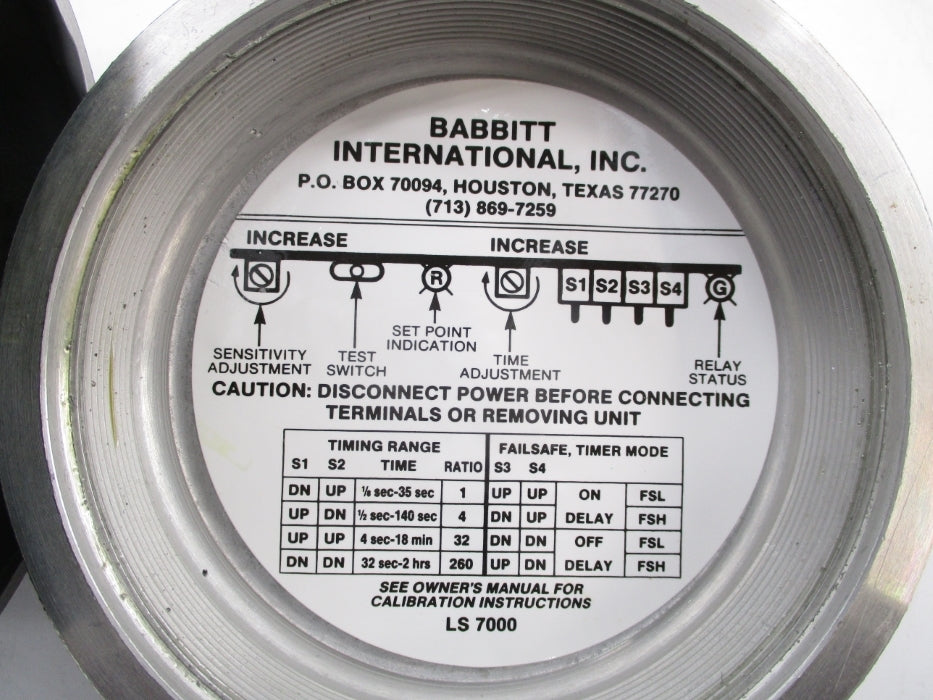 BABBITT INTERNATIONAL LS7000 (AS PICTURED) NSNP