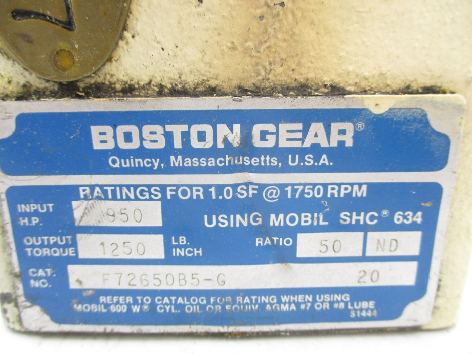 BOSTON GEAR F72650B5-G UNMP