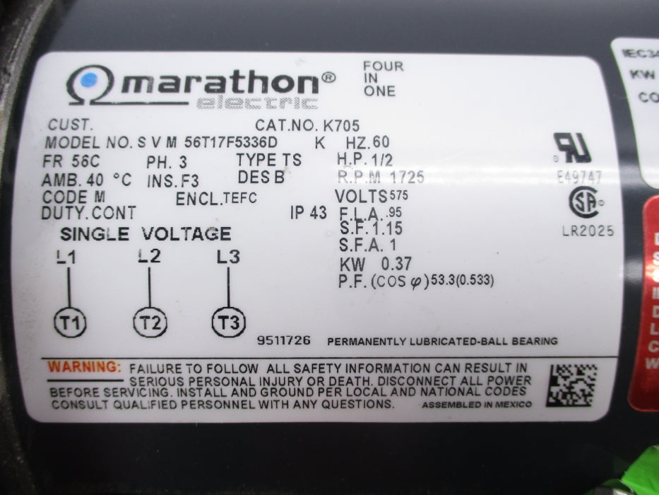 MARATHON ELECTRIC 56T17F5336D NSNP