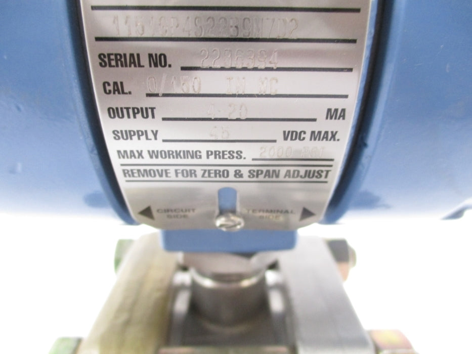 ROSEMOUNT 1151GP4S22B9M7F2 2000PSI NSNP