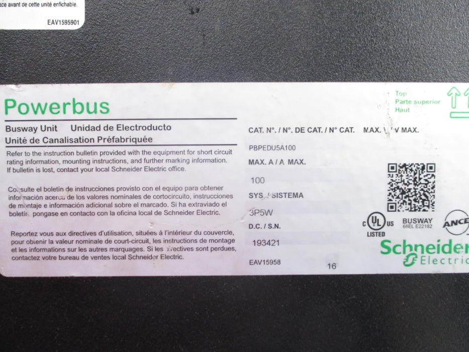 SCHNEIDER ELECTRIC PBPEDU5A100 NSNP