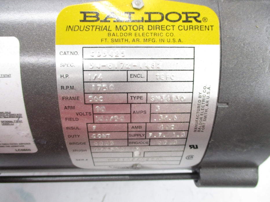 BALDOR CD3425 34-6172-1482 90/100 3/.3/.6A NSNP