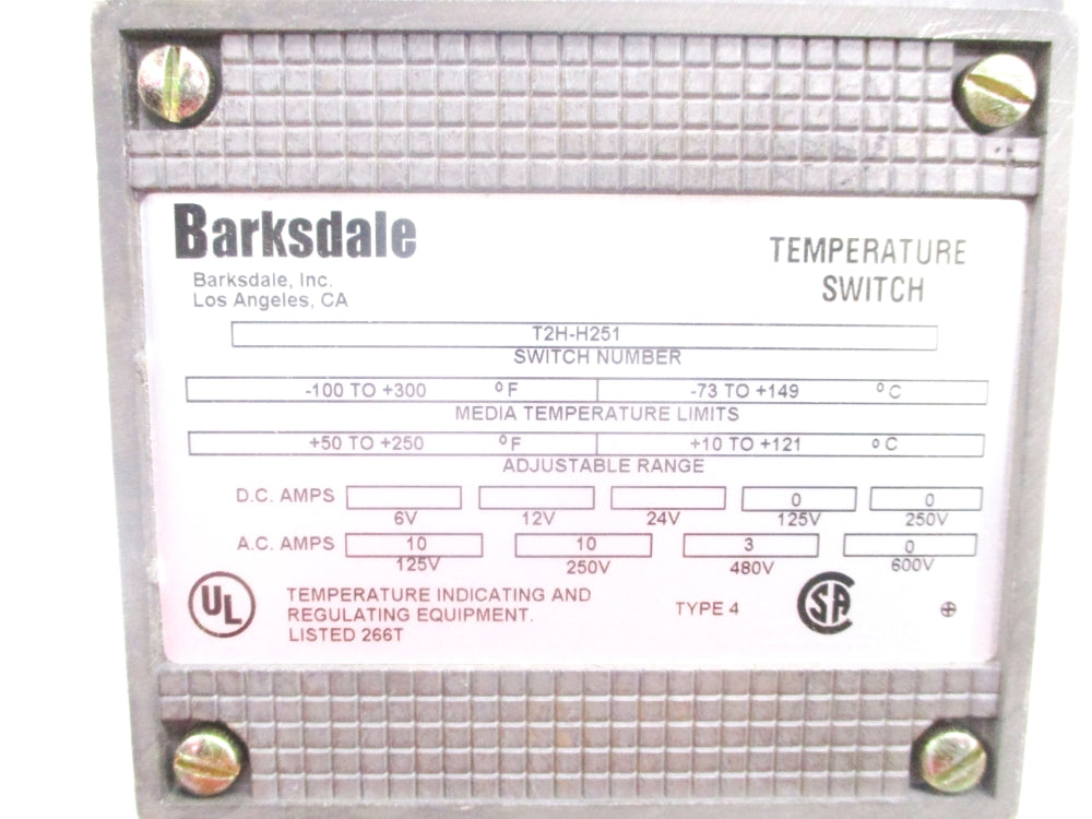 BARKSDALE T2H-H251 480VAC 3A NSNP