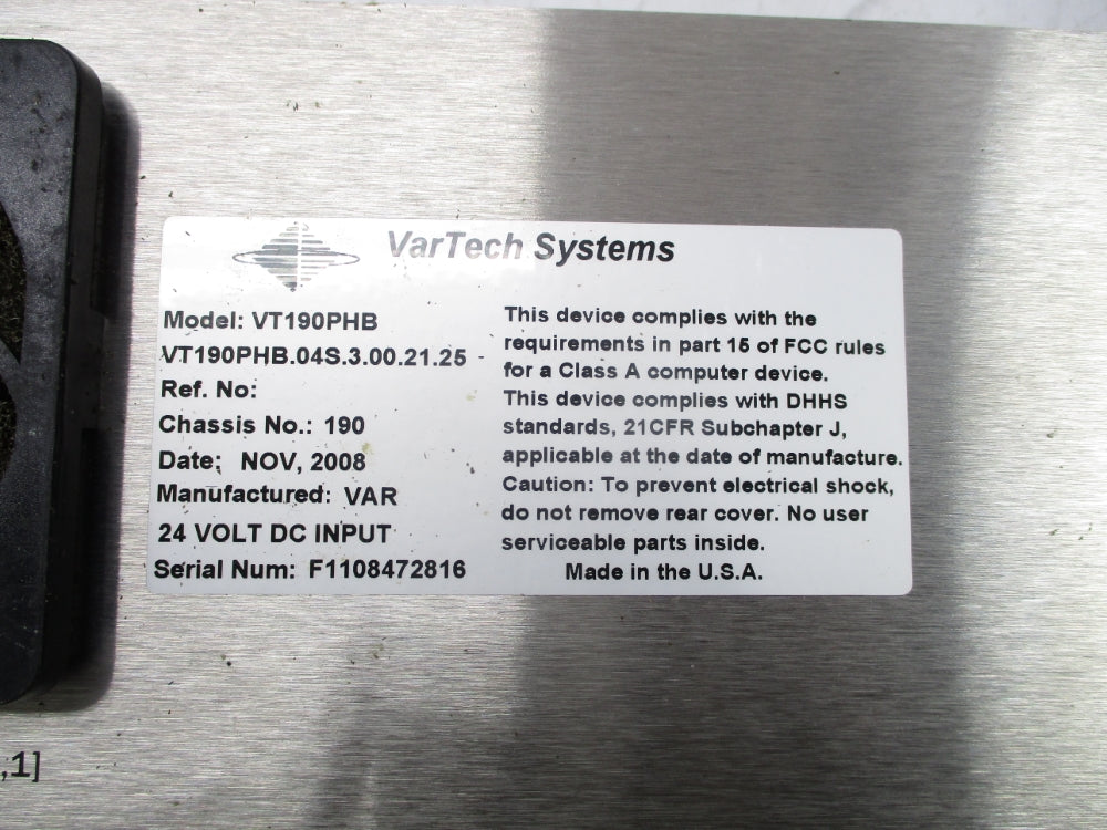 VARTECH SYSTEMS VT190PHB NSNP
