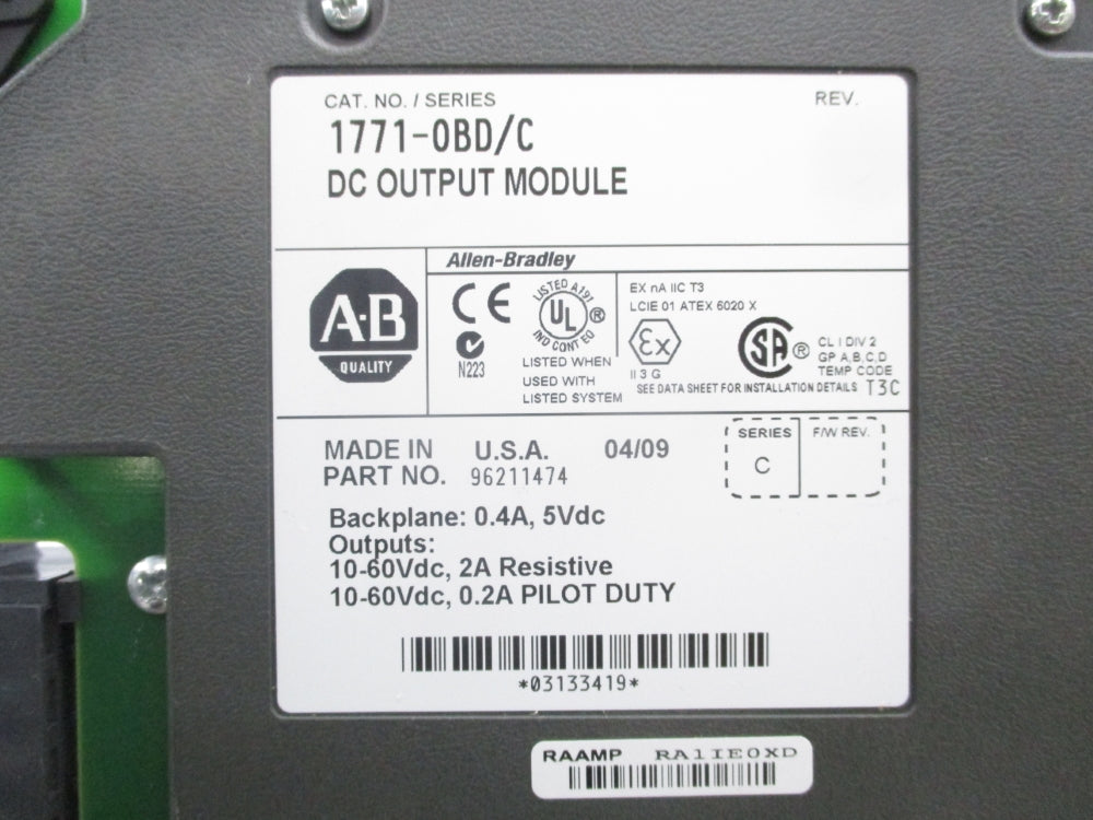 ALLEN BRADLEY 1771-OBD SER. C (AS PICTURED) UNMP