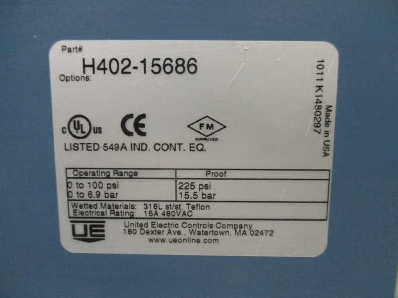 UNITED ELECTRIC H402-15686 W/CV 1-1144  NSNP