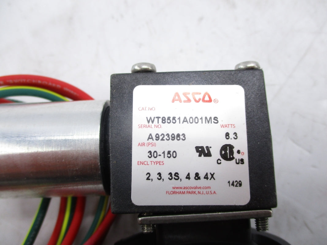 ASCO WT8551A001MS 110/120V 30-150PSI 1/4" NSMP