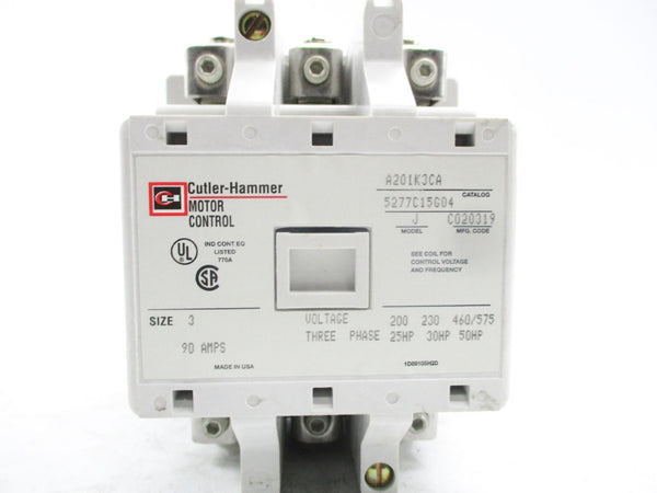 CUTLER HAMMER A201K3CA 5277C15G04 110/120V 90A NSMP