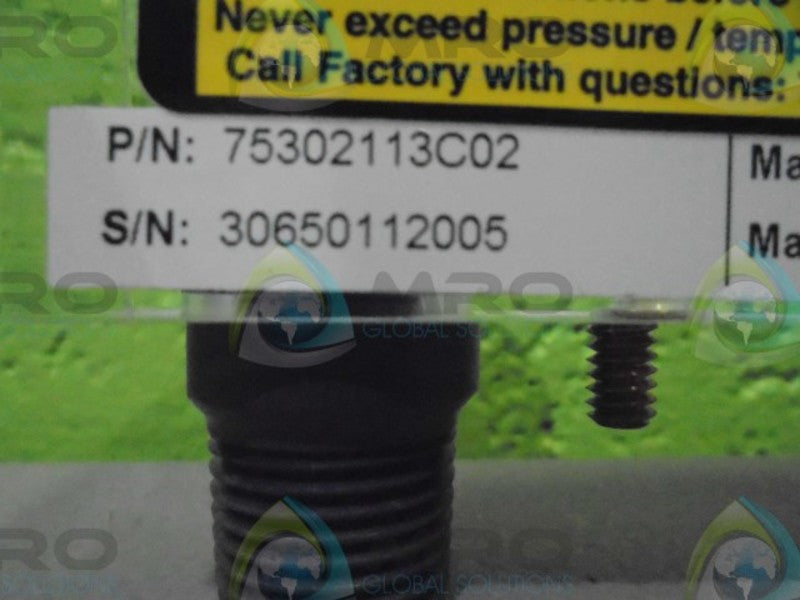 KING INSTRUMENTS 75302113C02 ACRYLIC-1GPM, PVC,W/VALVE FLOWMETER  NSMP
