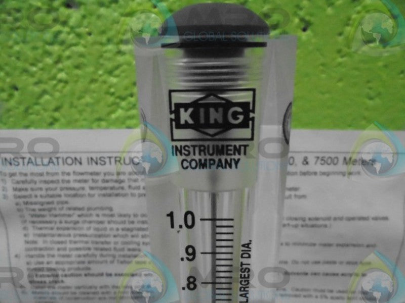 KING INSTRUMENTS 75302113C02 ACRYLIC-1GPM, PVC,W/VALVE FLOWMETER  NSMP
