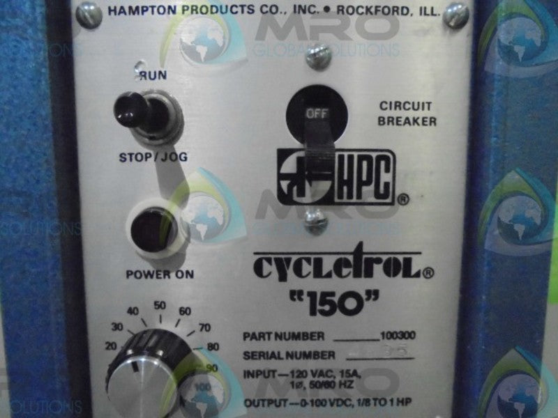 HAMPTON PRODUCTS COMPANY, INC. CYCLETRON "150" 100300 CIRCUIT BREAKER  UNMP