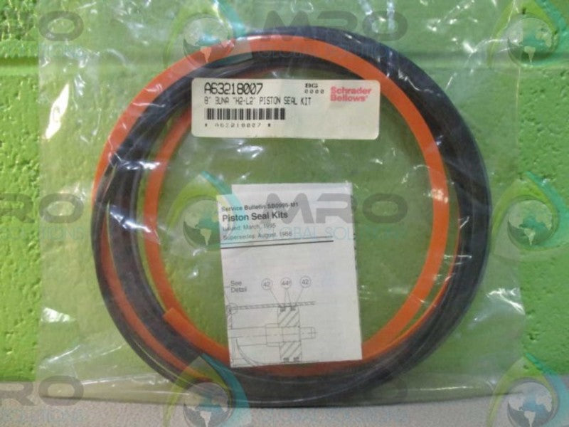 SCHRADER BELLOWS A63218007  8" BUNA PISTON SEAL KIT  NSMP