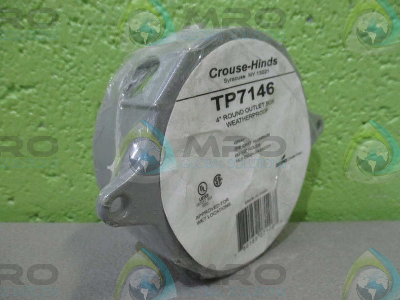 CROUSE-HINDS TP7146  4" ROUND OUTLET BOX WEATHER PROOF NSNP IN PACKAGE